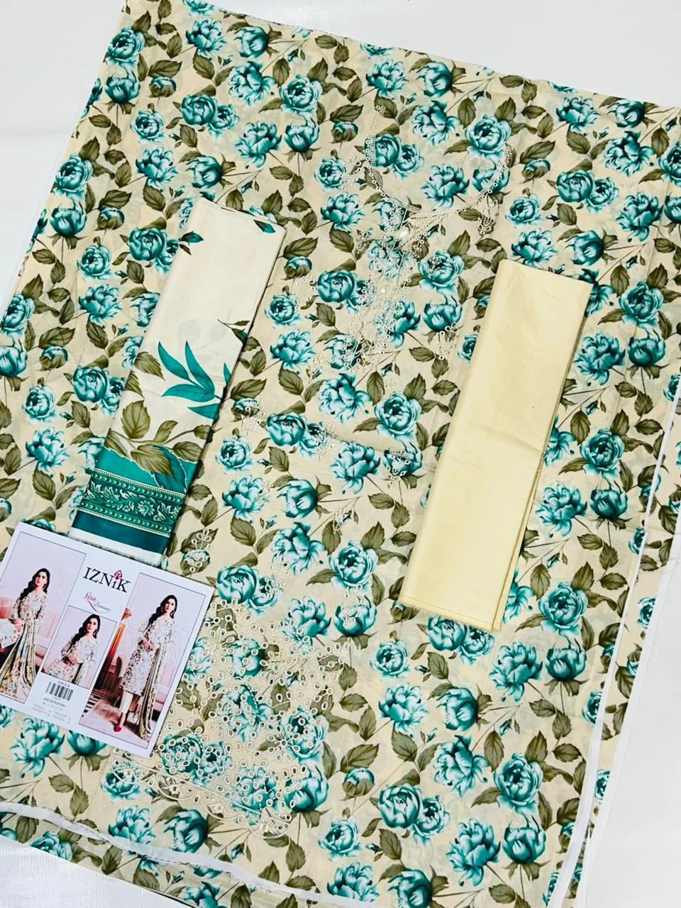 Lawn Shirt Panel Embroidery With Boring Work. MA