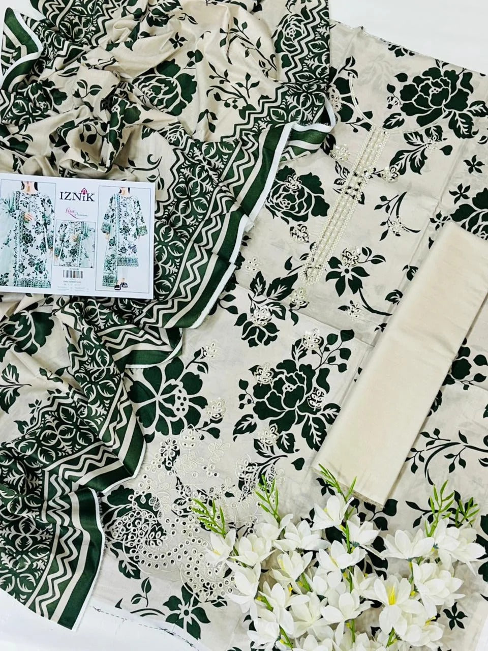 Lawn Shirt Panel Embroidery With Boring Work. MA